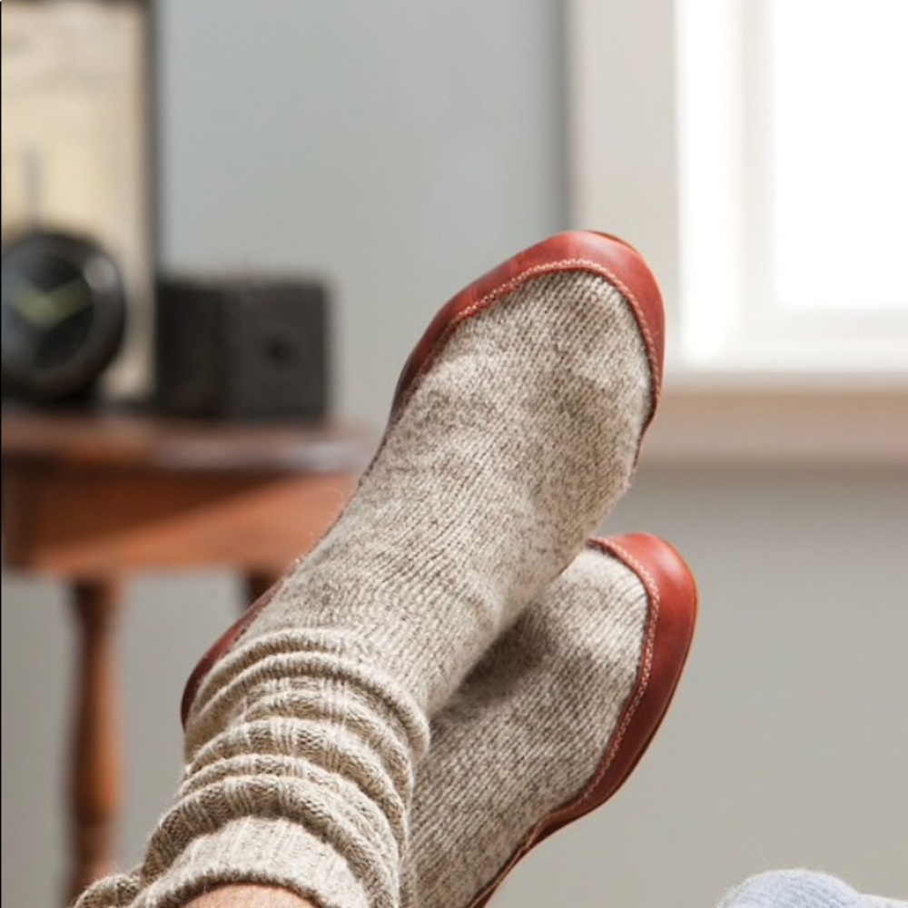Acorn Rag Wool Slipper Socks